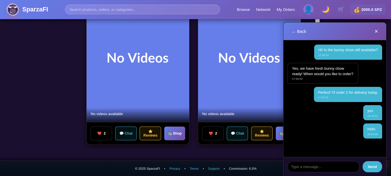 SparzaFi Platform Screenshot 16